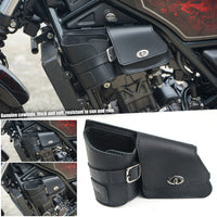 Multipurpose Leather Bag Black FIT FOR Honda rebel cmx 300 500 2017-2025