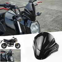 FRONT WINDSHIELD WINDSCREEN BLACKWING V.1 GLOSS BLACK FOR HONDA GROM MSX 125 2013 - 2015