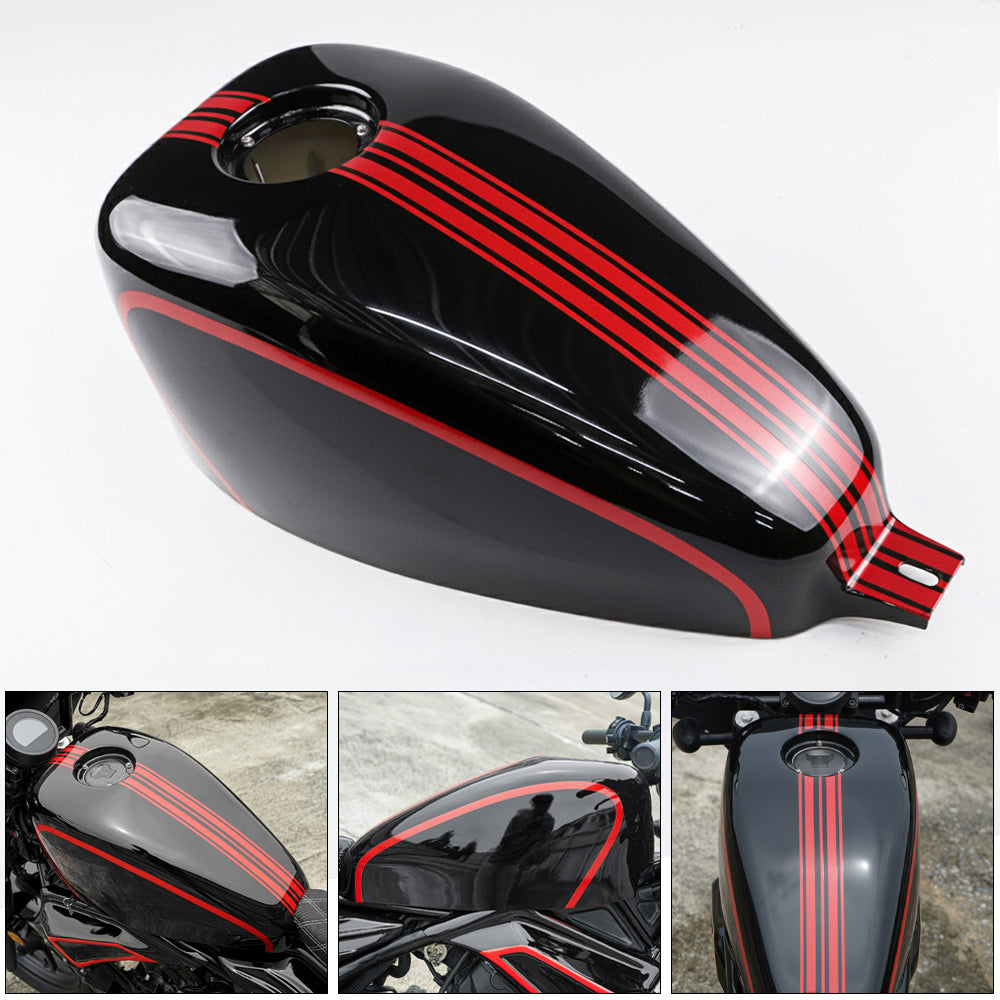 COVER FUEL OIL TANK GLOSS BLACK V.5 FOR HONDA REBEL CMX 300&500 2017-2025