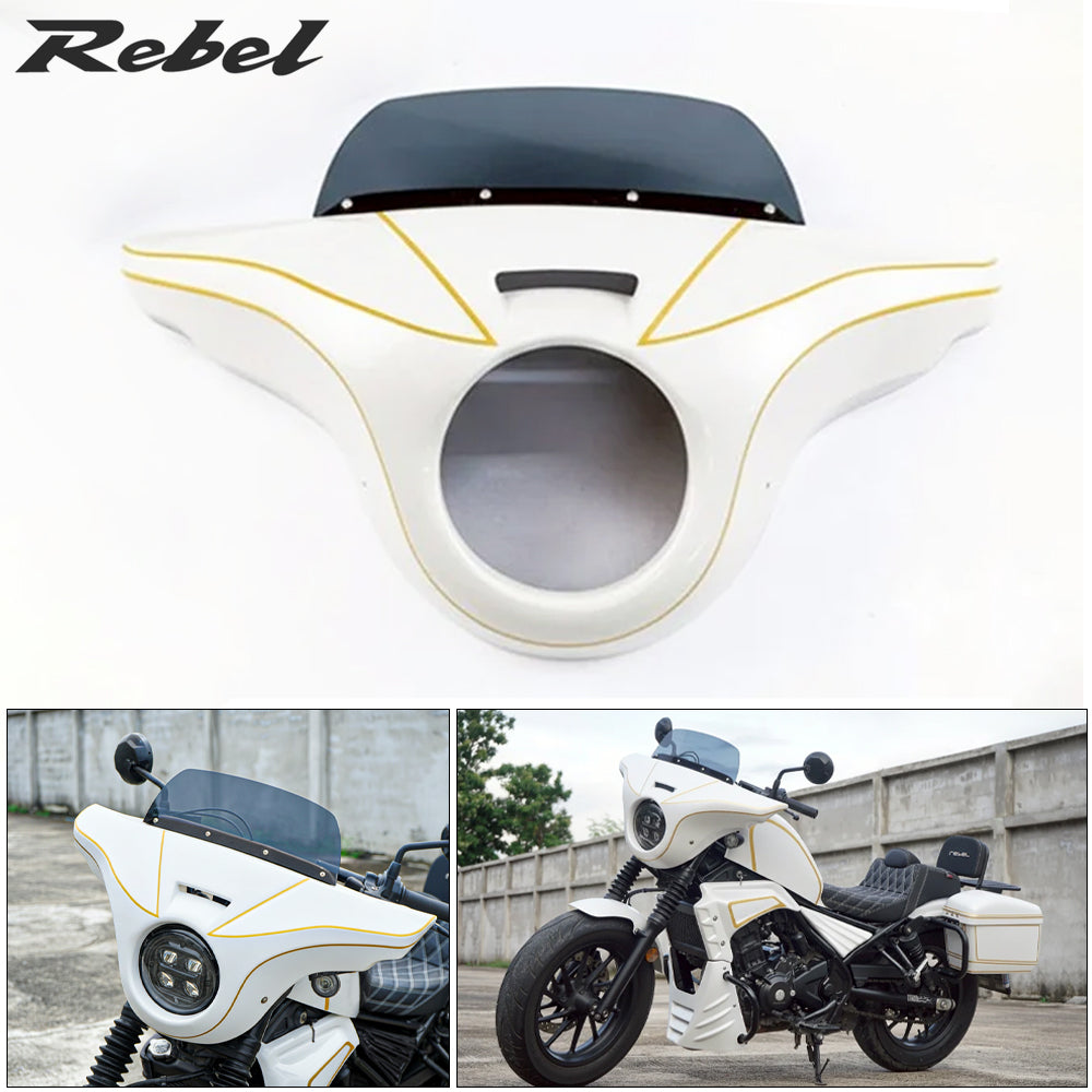 Front Batwing Fairing Windshield White Honda Rebel CMX 300 2020-2024