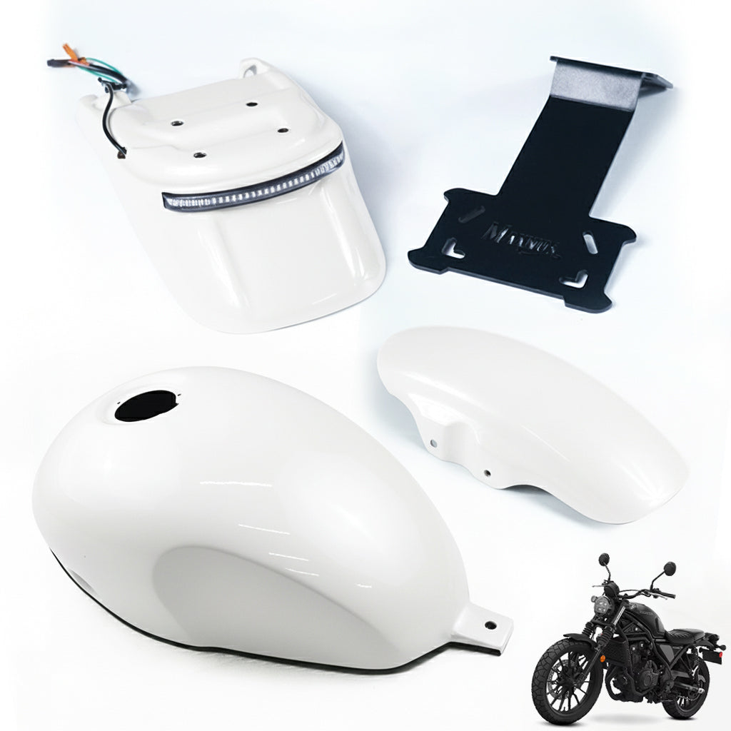 SET 3 PSC TANK COVER / FRONT + REAR FENDER  WHITE FIT FOR HONDA SCL CL 300 500 2023-2025
