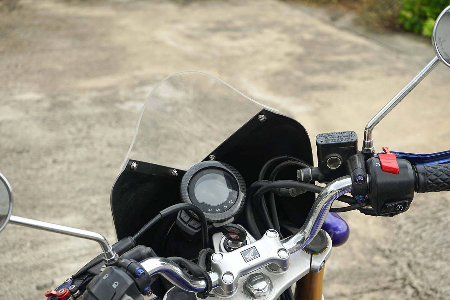 HEADLIGHT COVER BLACK WINDSHIELD CLEAR V.5 FOR HONDA MONKEY Z125 2018-2025