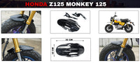 FRONT FENDERS MUDGUARD GLOSS BLACK FIT FOR HONDA MONKEY 125 2018 - 2025
