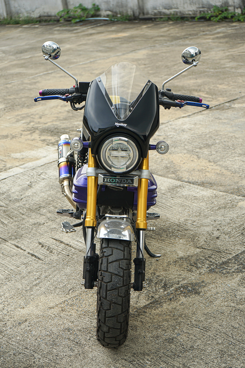 HEADLIGHT COVER BLACK WINDSHIELD CLEAR V.5 FOR HONDA MONKEY Z125 2018-2025