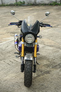 HEADLIGHT COVER BLACK WINDSHIELD CLEAR V.5 FOR HONDA MONKEY Z125 2018-2025