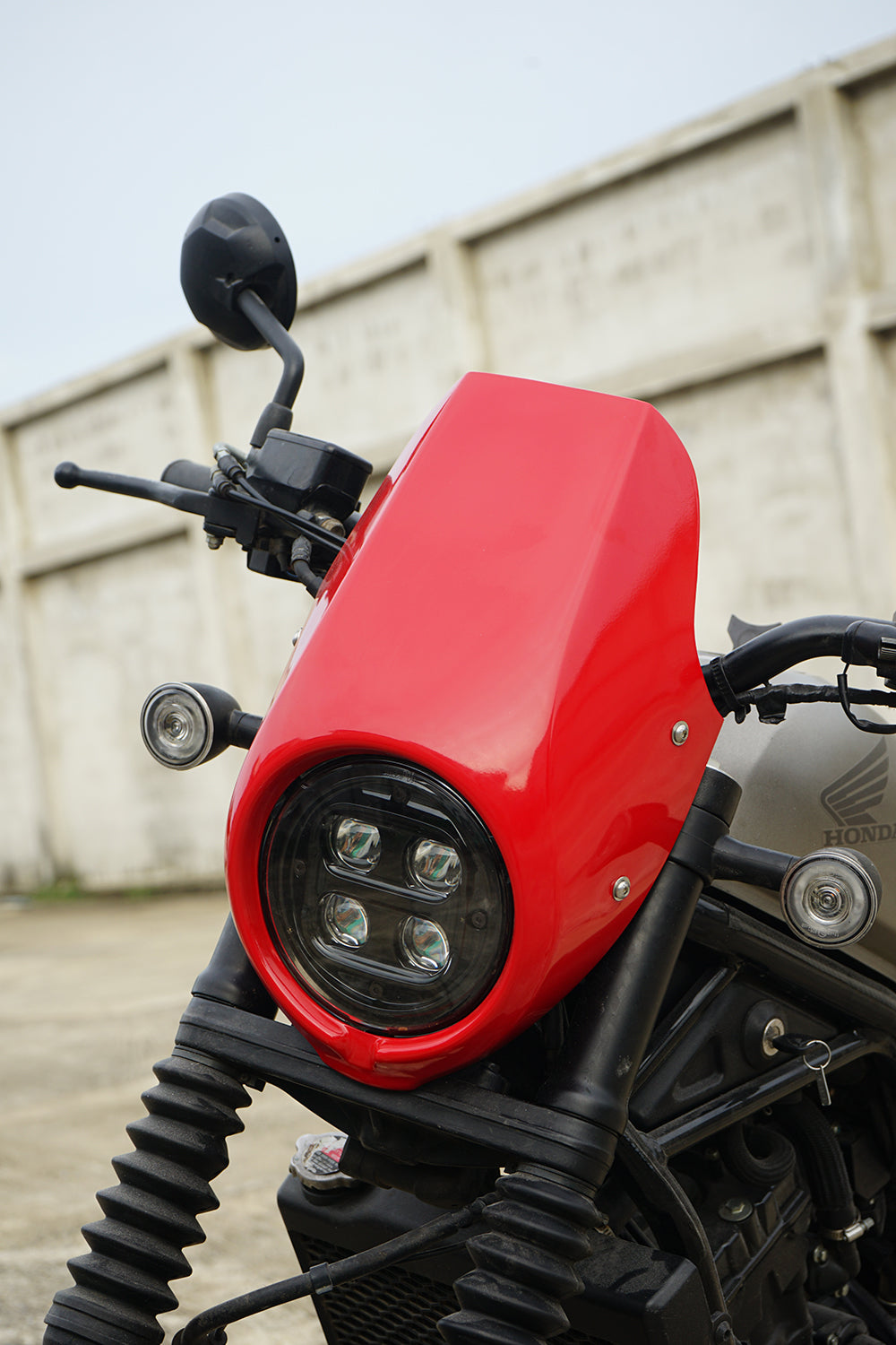 HEADLIGHT COVER MASK WINDSCREEN RED FOR HONDA REBEL CMX 300&500 2017-2025