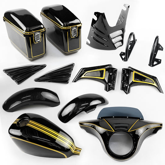 FULL SET OF 8 PIECES BLACK FIT FOR HONDA REBEL CMX 300 2017-2024