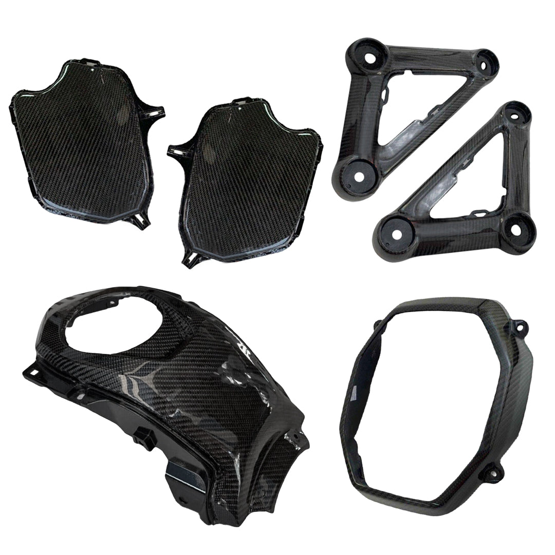 SET OF 6 PIECE FRAME BODY COVER SIDE UPPER PANEL CARBON FIBER FOR HONDA NEW GROM 2021-2024