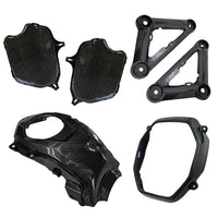 SET OF 6 PIECE FRAME BODY COVER SIDE UPPER PANEL CARBON FIBER FOR HONDA NEW GROM 2021-2024