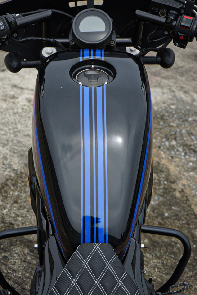 COVER FUEL OIL TANK GLOSS BLACK V.6 FOR HONDA REBEL CMX 300&500 2017-2025