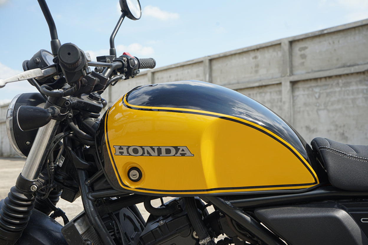 COVER FUEL OIL TANK BLACK/YELLOW V.16 FIT FOR HONDA SCL CL 300 500 2023-2025