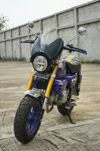 HEADLIGHT COVER BLACK WINDSHIELD CLEAR V.5 FOR HONDA MONKEY Z125 2018-2025