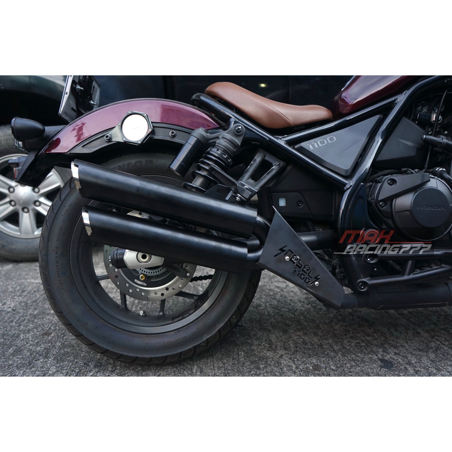 LONG DOUBLE DUAL EXHAUST PIPE MOUNT SYSTEM MAXNUS HONDA REBEL CMX1100 2021-2025