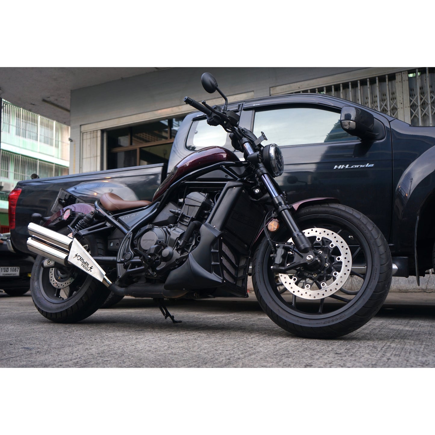 LONG DOUBLE DUAL EXHAUST PIPE MOUNT SYSTEM MAXNUS HONDA REBEL CMX1100 2021-2025