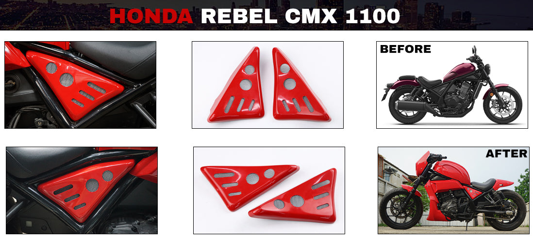 SIDE FRAME FAIRING ENGINE GUARD COVER RED FOR HONDA REBEL CMX 1100 2021-2025