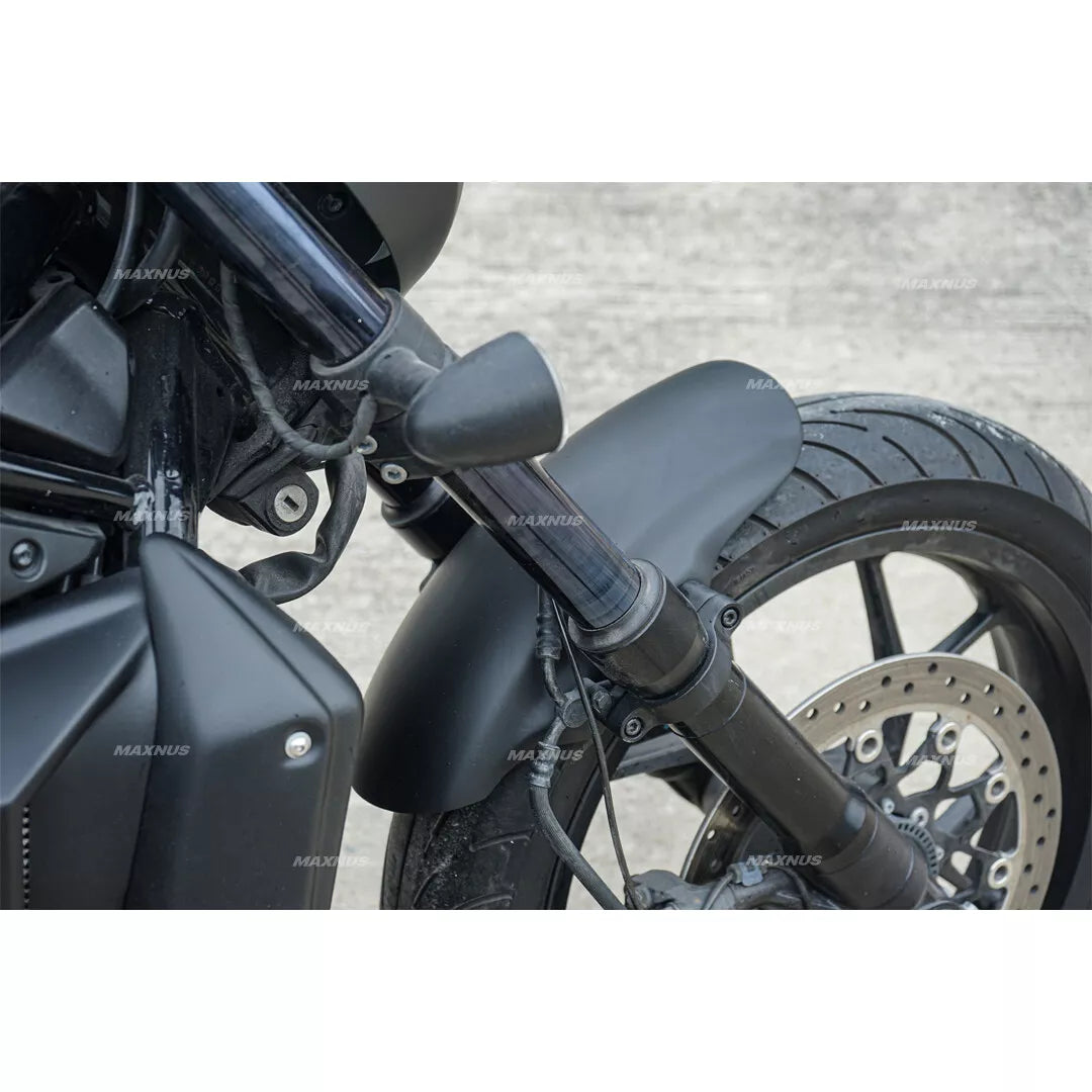 SHORT FRONT FENDER FAIRING MUD GUARD BLACK FOR HONDA REBEL CMX 1100 2021-2025
