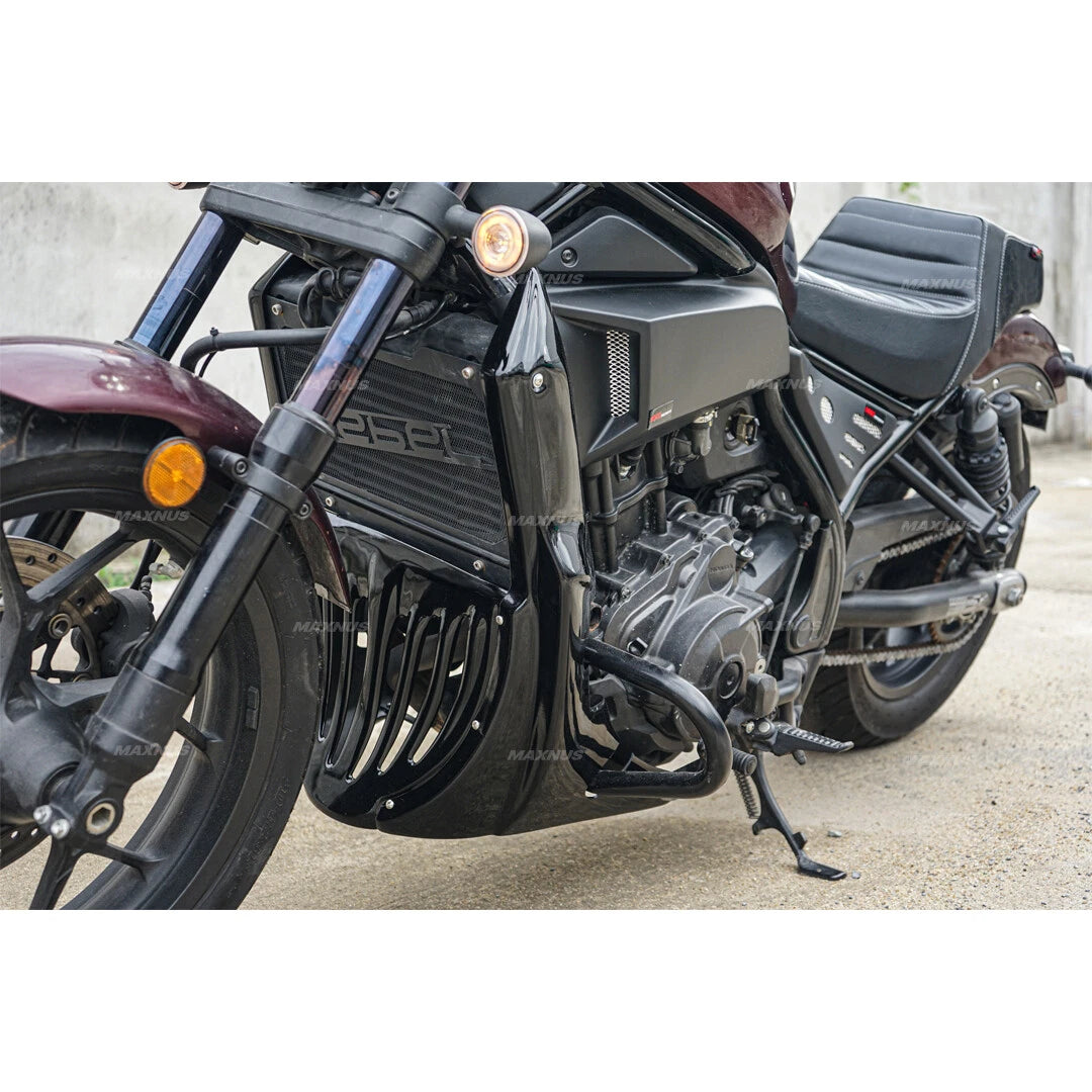 UNDER FAIRING BELLY PAN WITH CRASHBAR MATTE BLACK FOR HONDA REBEL CMX 1100 2020-2025