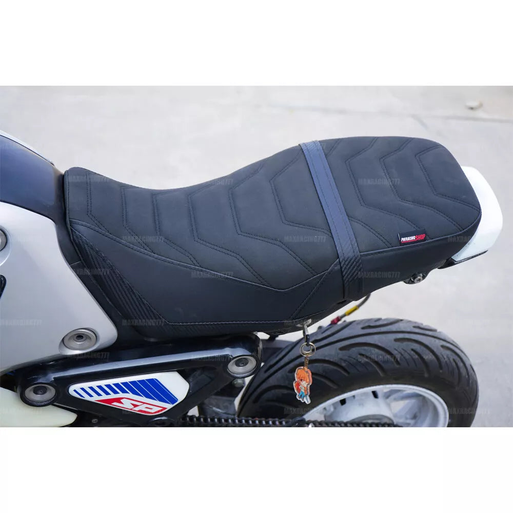 REPLACEMENT DUAL CARBON SEAT STITCH BLACK V.2 FIT FOR HONDA GROM125 2021-2025
