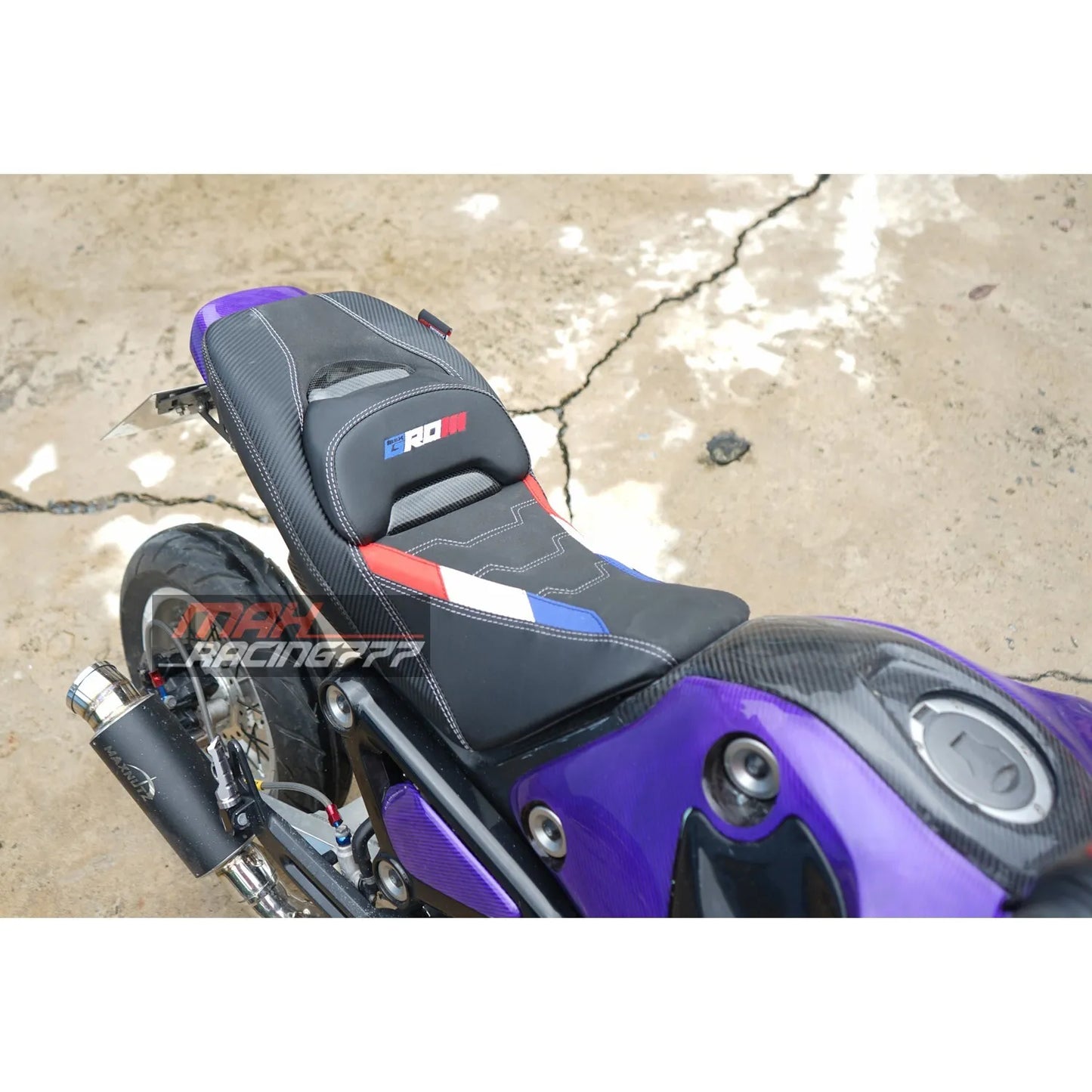 REPLACEMENT DUAL CARBON SEAT STITCH BLACK FIT FOR HONDA GROM125 2021-2025