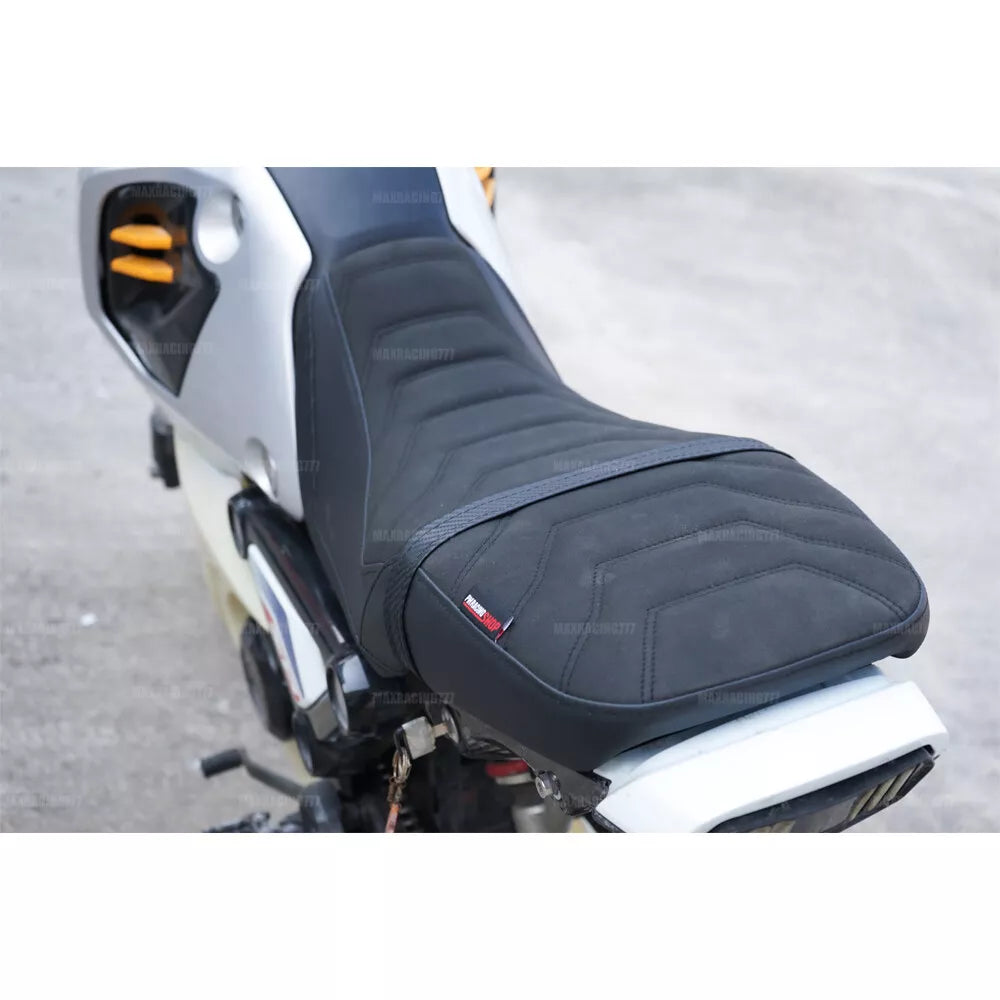 REPLACEMENT DUAL CARBON SEAT STITCH BLACK V.2 FIT FOR HONDA GROM125 2021-2025