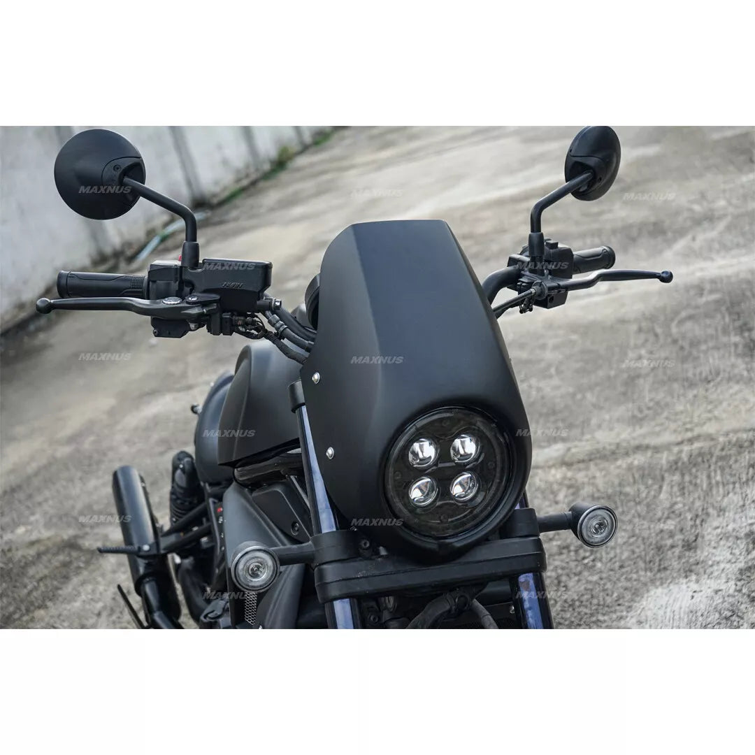 HEADLIGHT COVER MASK WINDSCREEN BLACK FOR HONDA REBEL CMX 1100 2021-2025