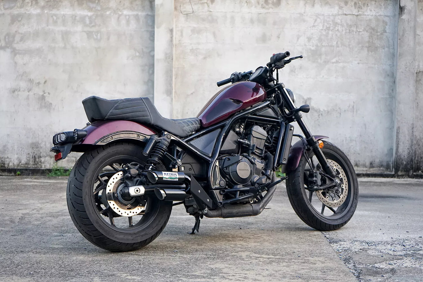 SHORT DOUBLE DUAL EXHAUST PIPE MOUNT SYSTEM FOR HONDA REBEL CMX1100 2021-2025