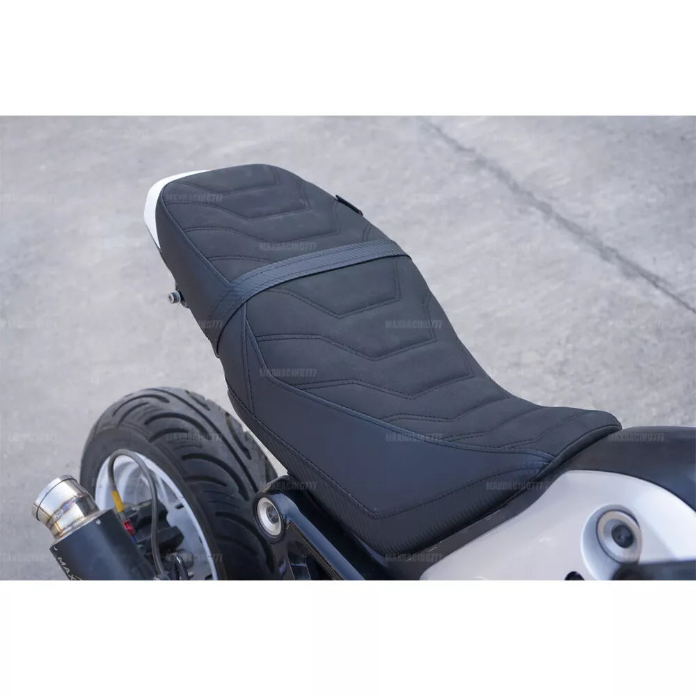 REPLACEMENT DUAL CARBON SEAT STITCH BLACK V.2 FIT FOR HONDA GROM125 2021-2025