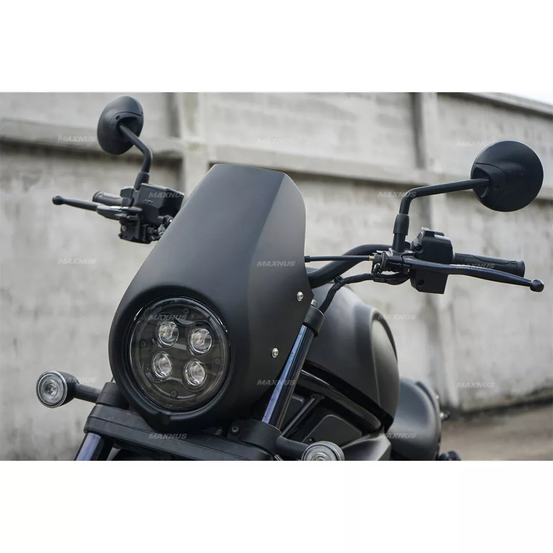 HEADLIGHT COVER MASK WINDSCREEN BLACK FOR HONDA REBEL CMX 1100 2021-2025